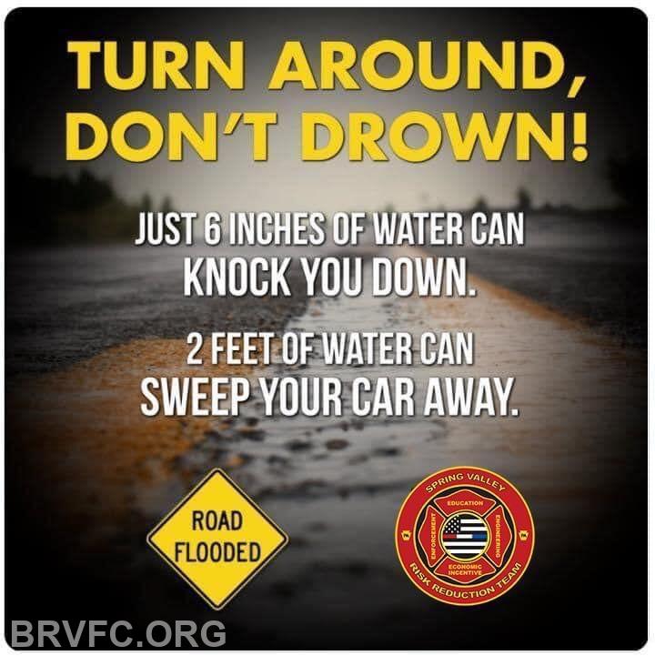 Turn around don’t drown - Black Rock Volunteer Fire Company